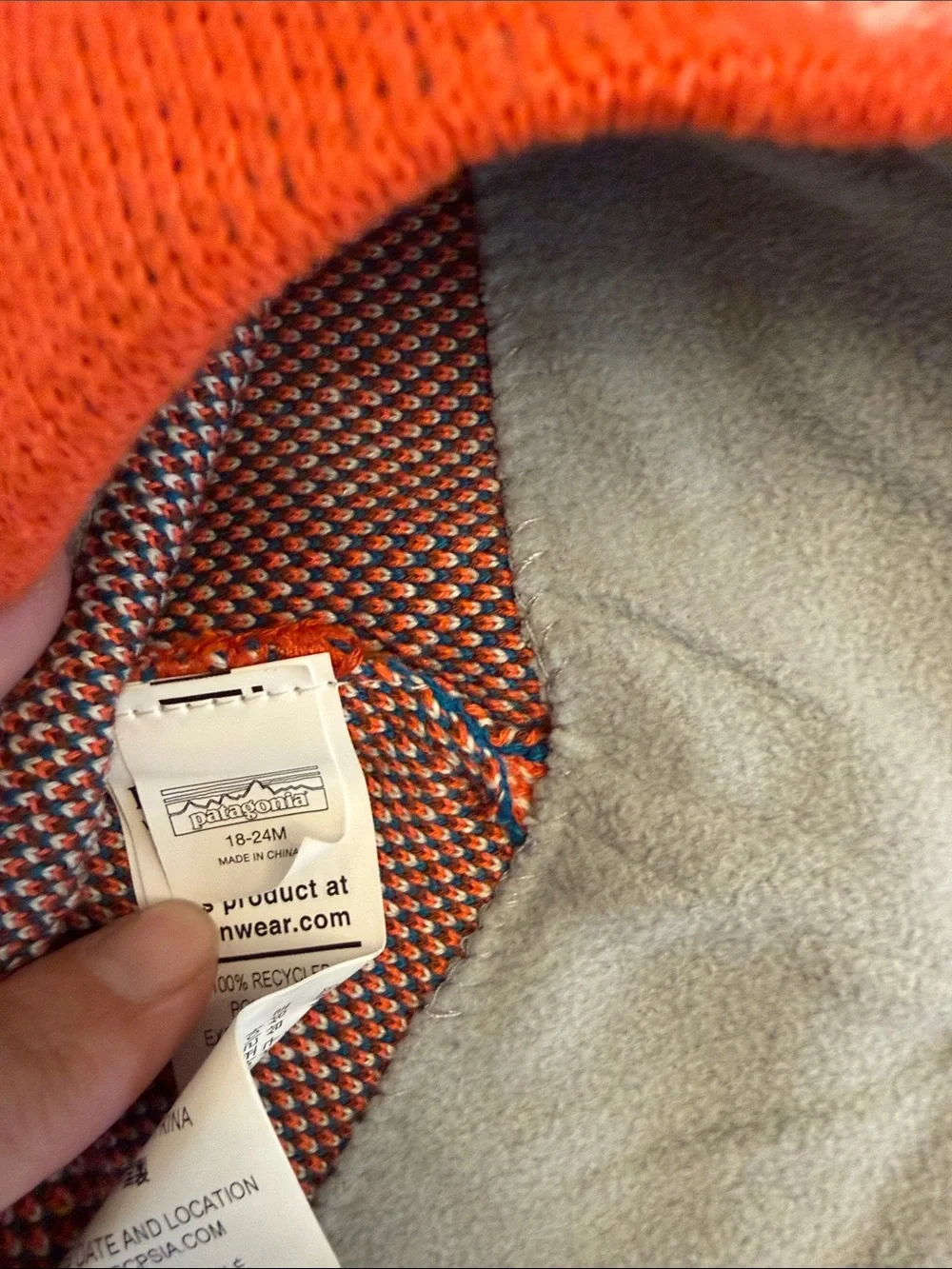 Patagonia Baby Animal Friends Beanie - Orange, Brown, Blue